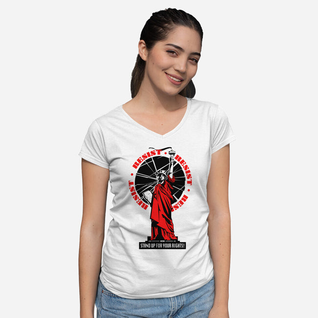 Stand Up For Your Rights-Womens-V-Neck-Tee-palmstreet