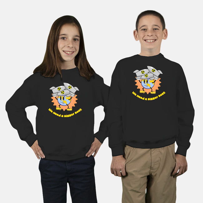 We Need A Bigger Boat-Youth-Crew Neck-Sweatshirt-sillyindustries