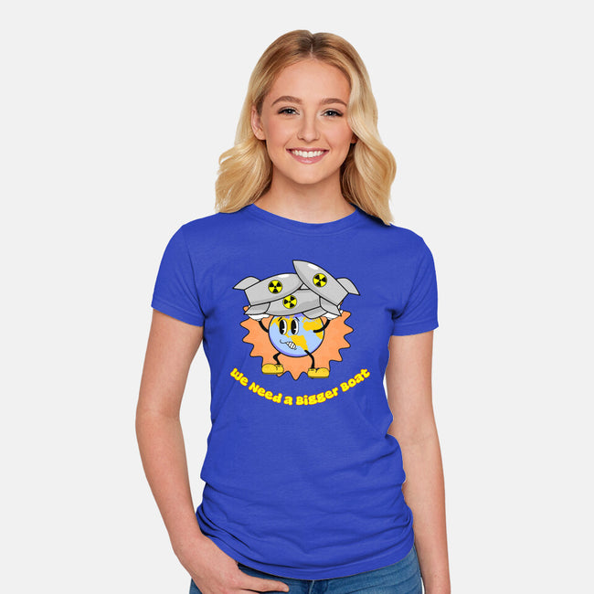 We Need A Bigger Boat-Womens-Fitted-Tee-sillyindustries