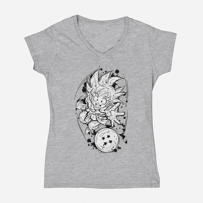 Adventure Sketch-Womens-V-Neck-Tee-nickzzarto