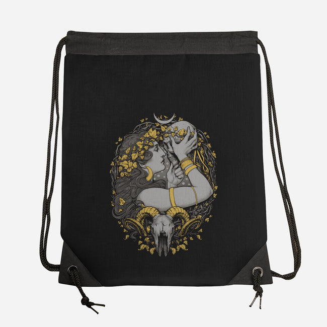 Skull Witch-None-Drawstring-Bag-MedusaD