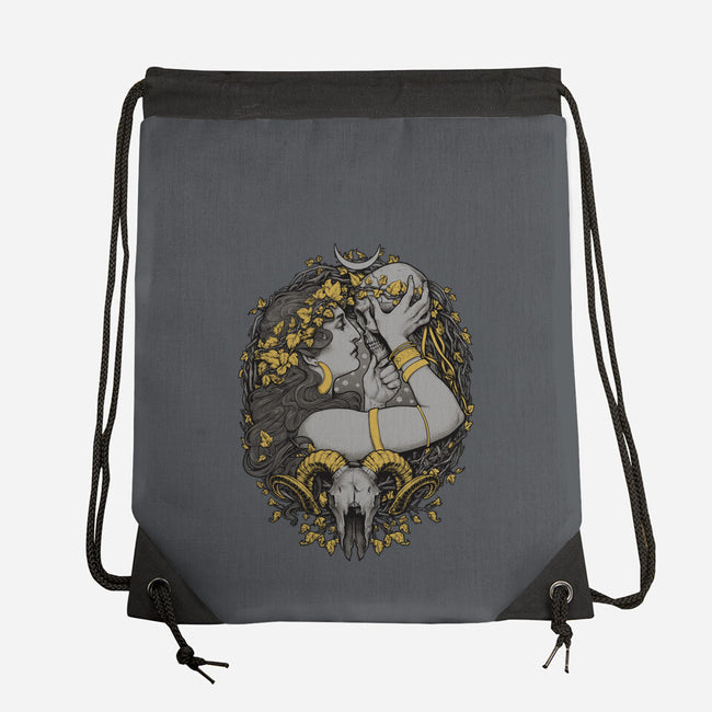 Skull Witch-None-Drawstring-Bag-MedusaD