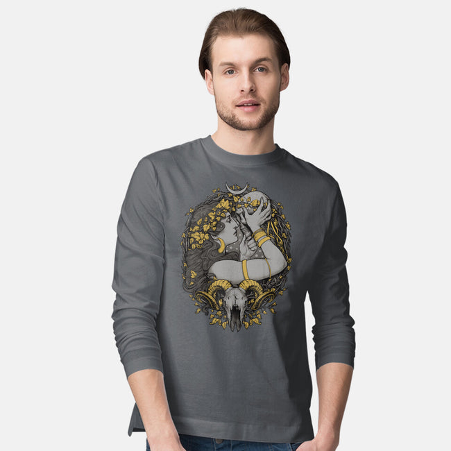 Skull Witch-Mens-Long Sleeved-Tee-MedusaD