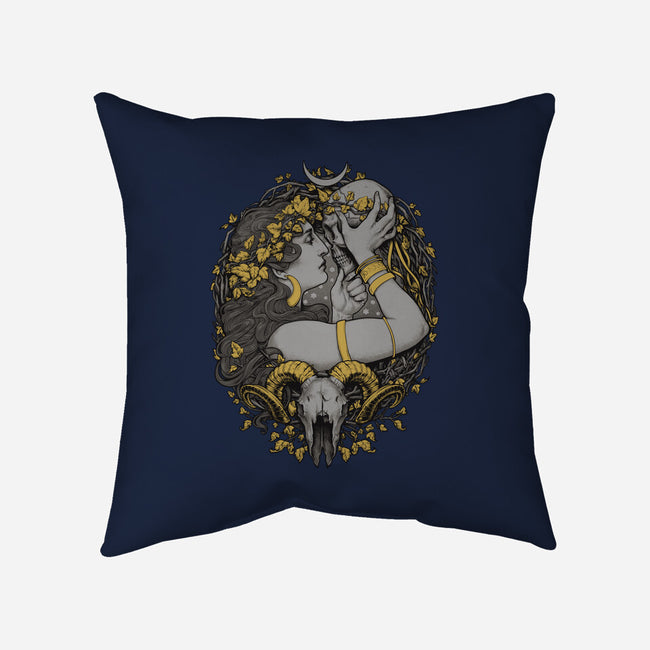 Skull Witch-None-Non-Removable Cover w Insert-Throw Pillow-MedusaD