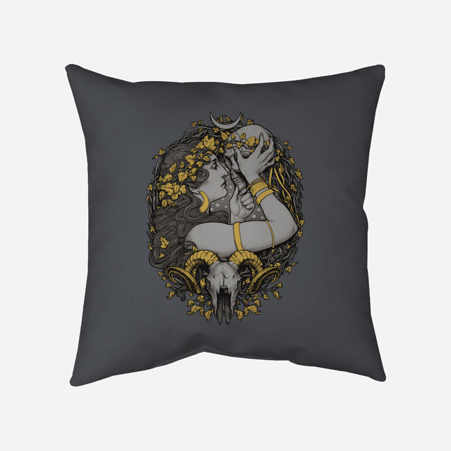 Skull Witch-None-Removable Cover-Throw Pillow-MedusaD