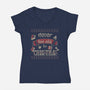 Never Too Old For Christmas-Womens-V-Neck-Tee-xMorfina