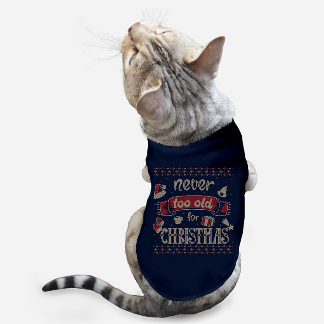Never Too Old For Christmas-Cat-Basic-Pet Tank-xMorfina