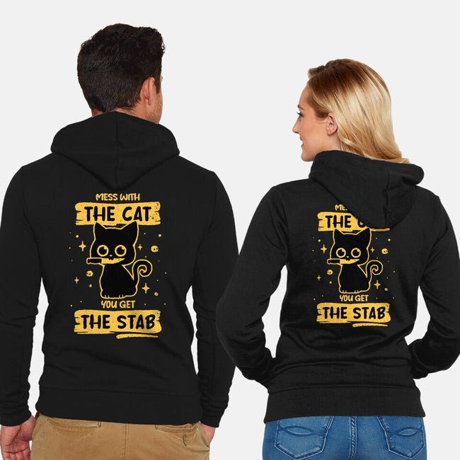 Stab Cat-Unisex-Zip-Up-Sweatshirt-retrodivision