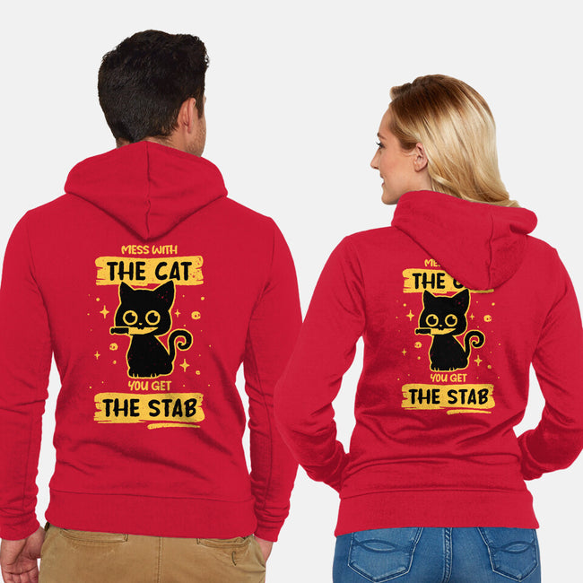 Stab Cat-Unisex-Zip-Up-Sweatshirt-retrodivision