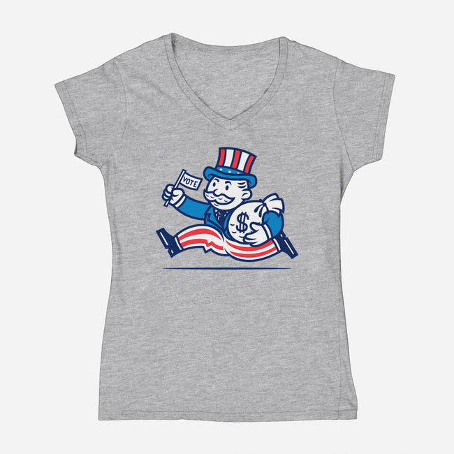 Political Run-Womens-V-Neck-Tee-krisren28