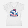 Political Run-Womens-V-Neck-Tee-krisren28