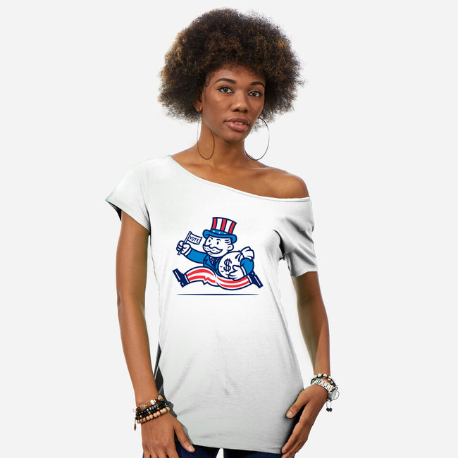 Political Run-Womens-Off Shoulder-Tee-krisren28