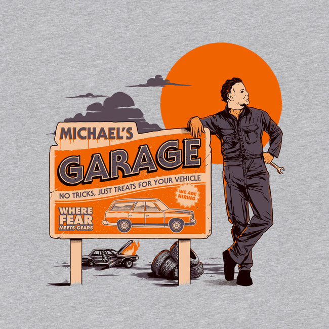 Michael's Garage-Unisex-Basic-Tee-Hafaell