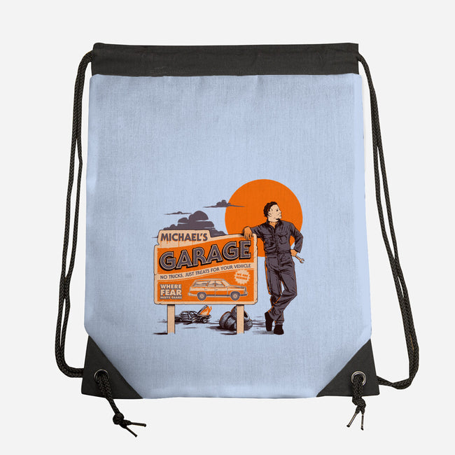 Michael's Garage-None-Drawstring-Bag-Hafaell