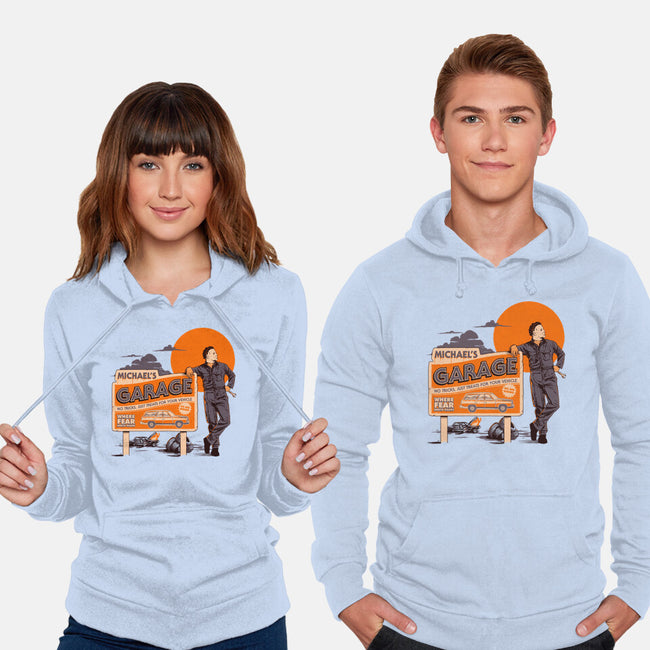 Michael's Garage-Unisex-Pullover-Sweatshirt-Hafaell