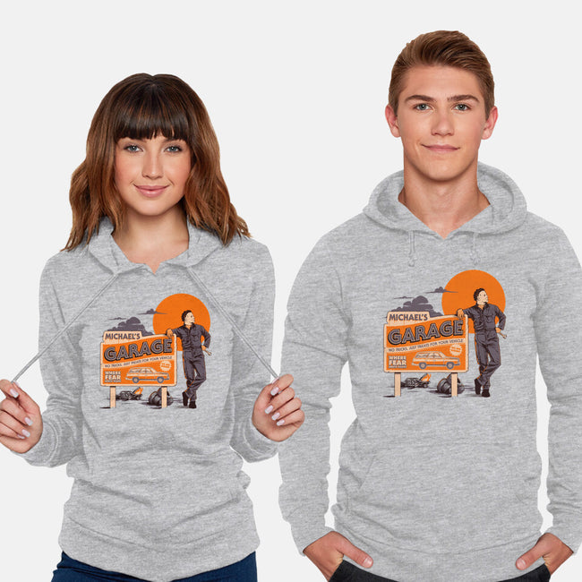 Michael's Garage-Unisex-Pullover-Sweatshirt-Hafaell