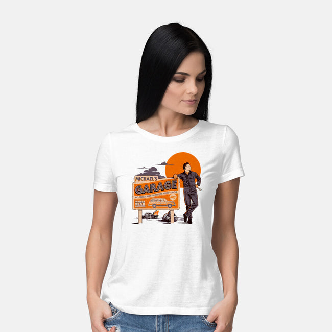 Michael's Garage-Womens-Basic-Tee-Hafaell