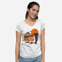 Michael's Garage-Womens-V-Neck-Tee-Hafaell