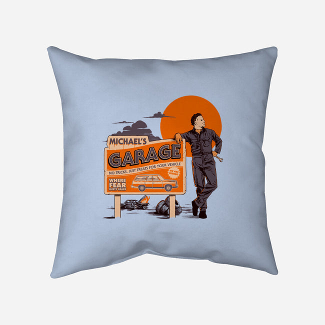 Michael's Garage-None-Non-Removable Cover w Insert-Throw Pillow-Hafaell