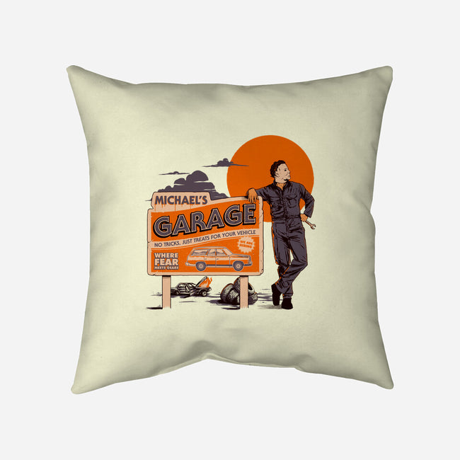 Michael's Garage-None-Removable Cover w Insert-Throw Pillow-Hafaell