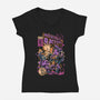 Necromancer Raccoon-Womens-V-Neck-Tee-Guilherme magno de oliveira