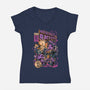 Necromancer Raccoon-Womens-V-Neck-Tee-Guilherme magno de oliveira