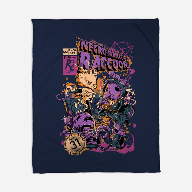 Necromancer Raccoon-None-Fleece-Blanket-Guilherme magno de oliveira