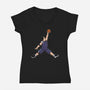 Air Scott-Womens-V-Neck-Tee-Raffiti