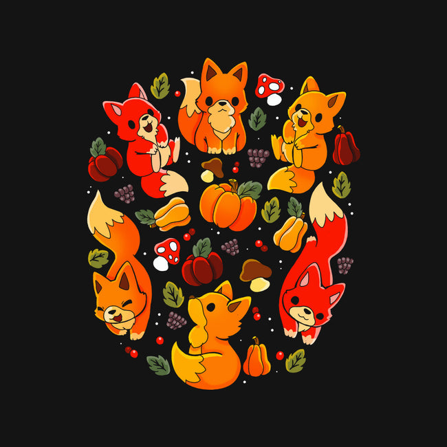 Foxes Autumn-None-Glossy-Sticker-Vallina84
