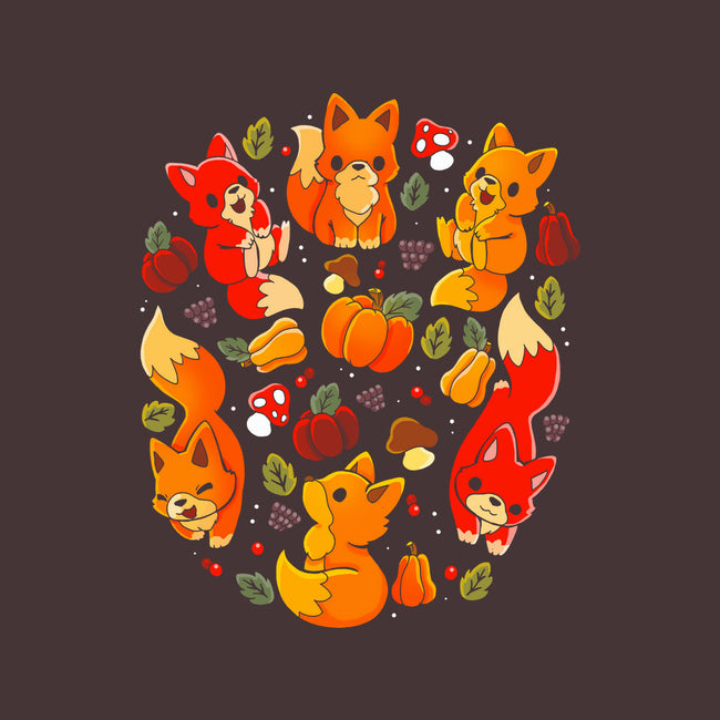 Foxes Autumn-None-Glossy-Sticker-Vallina84