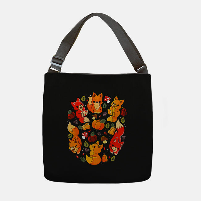 Foxes Autumn-None-Adjustable Tote-Bag-Vallina84