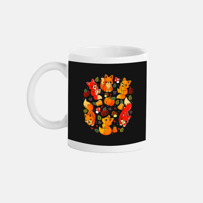 Foxes Autumn-None-Mug-Drinkware-Vallina84