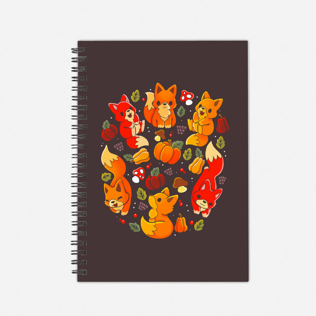 Foxes Autumn-None-Dot Grid-Notebook-Vallina84