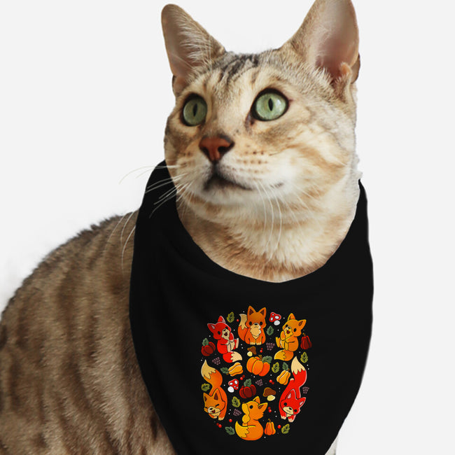 Foxes Autumn-Cat-Bandana-Pet Collar-Vallina84