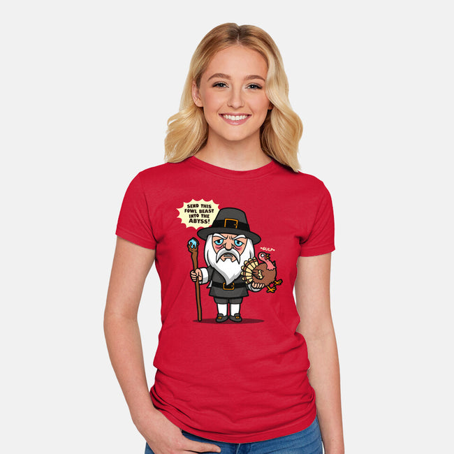 Fowl Beast-Womens-Fitted-Tee-Boggs Nicolas