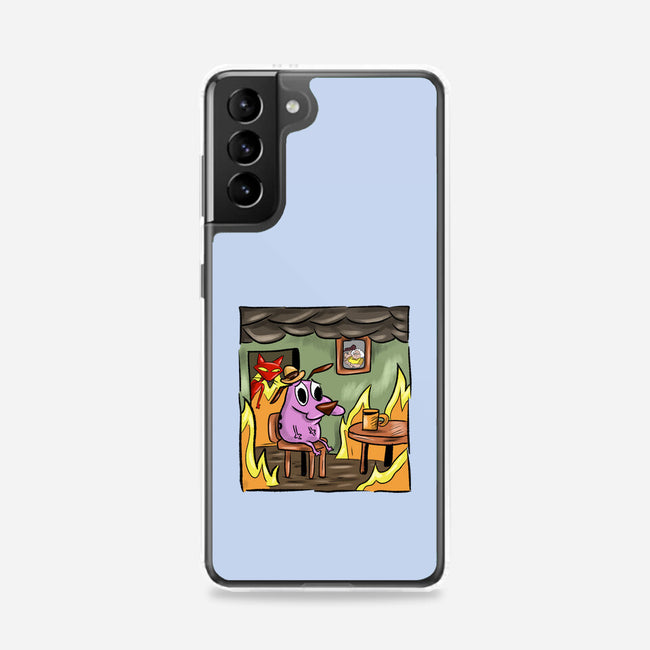 Everything Is Fine Dog-Samsung-Snap-Phone Case-nickzzarto