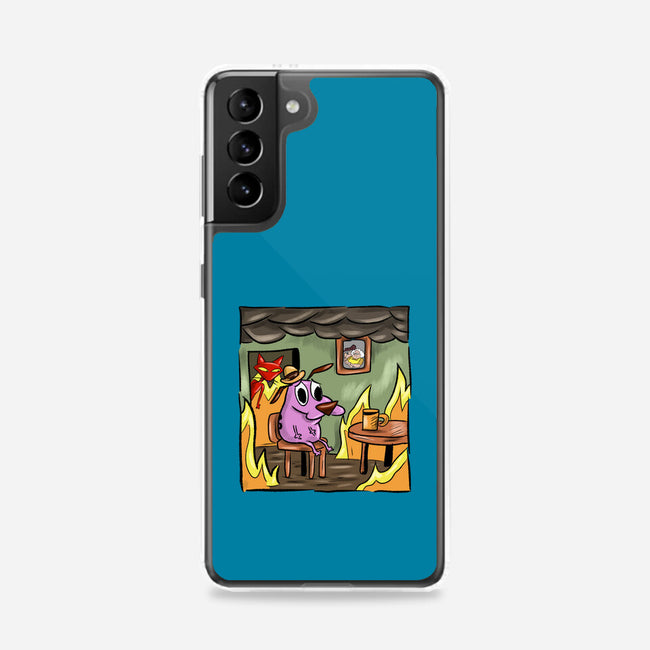 Everything Is Fine Dog-Samsung-Snap-Phone Case-nickzzarto