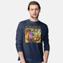 Everything Is Fine Dog-Mens-Long Sleeved-Tee-nickzzarto