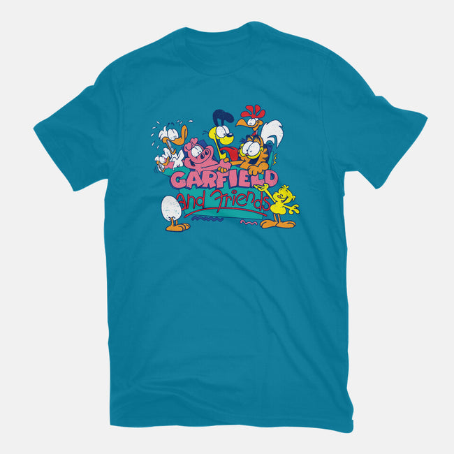 Cat And Friends-Mens-Heavyweight-Tee-dalethesk8er