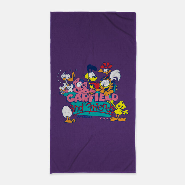 Cat And Friends-None-Beach-Towel-dalethesk8er