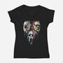 Slashers Painting-Womens-V-Neck-Tee-zascanauta