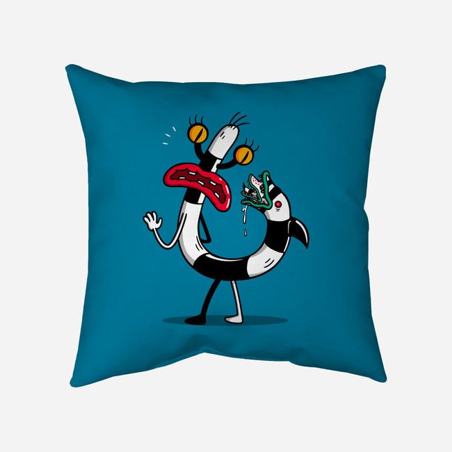 Worm Tail-None-Non-Removable Cover w Insert-Throw Pillow-Raffiti