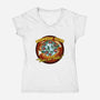 Doomsday Clock-Womens-V-Neck-Tee-palmstreet