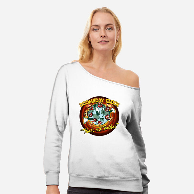 Doomsday Clock-Womens-Off Shoulder-Sweatshirt-palmstreet