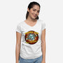 Doomsday Clock-Womens-V-Neck-Tee-palmstreet