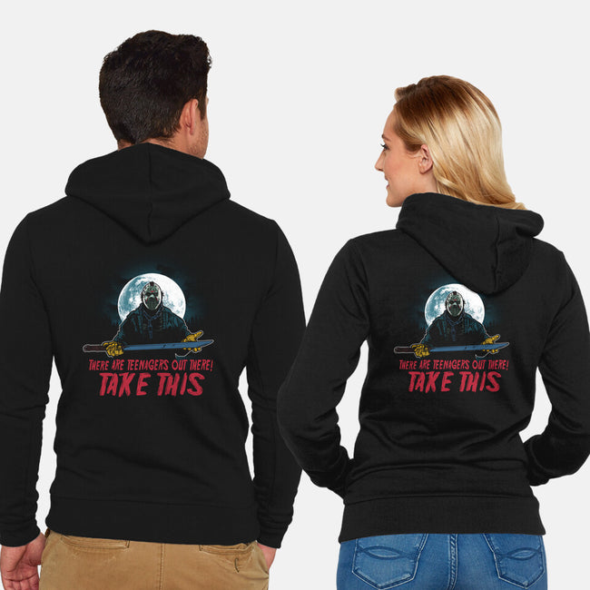 Teenagers Are Out There-Unisex-Zip-Up-Sweatshirt-AndreusD