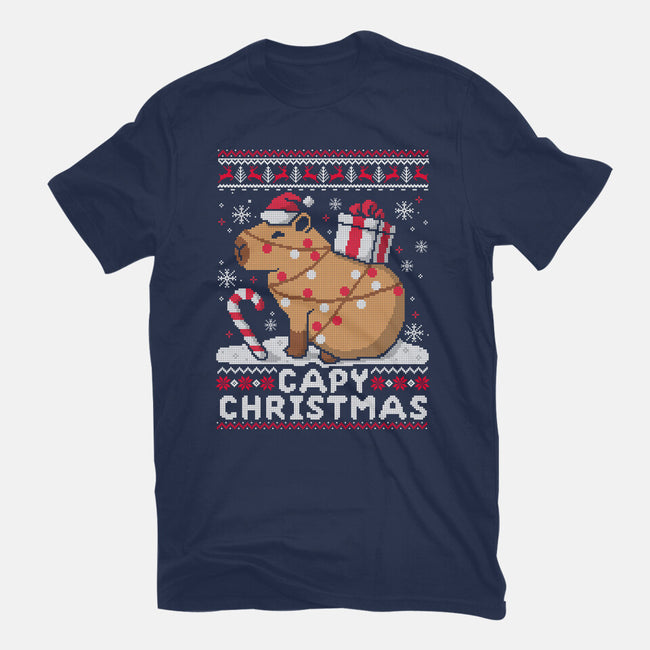 Capy Christmas-Womens-Fitted-Tee-NemiMakeit