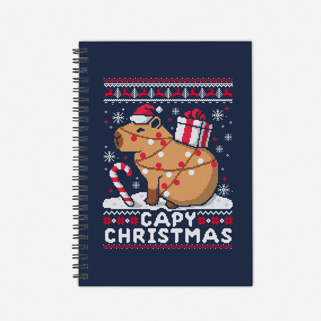 Capy Christmas-None-Dot Grid-Notebook-NemiMakeit