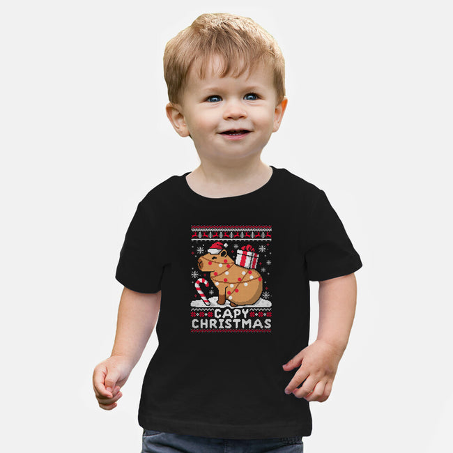 Capy Christmas-Baby-Basic-Tee-NemiMakeit