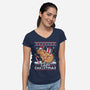 Capy Christmas-Womens-V-Neck-Tee-NemiMakeit